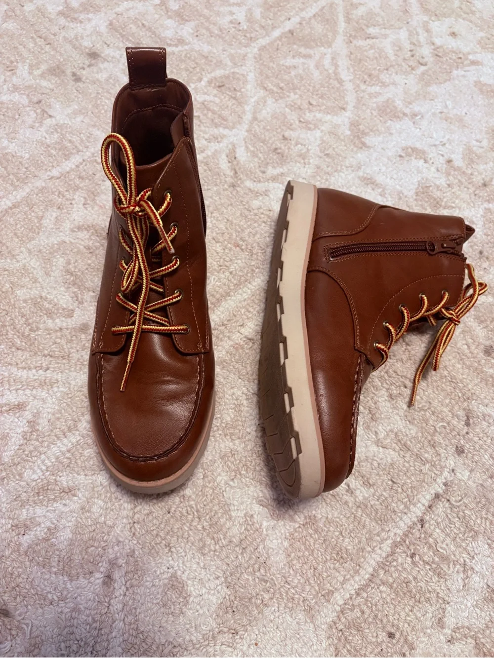 Cat & Jack Men's Tan Brown Chukka Boots with Lace-Up
